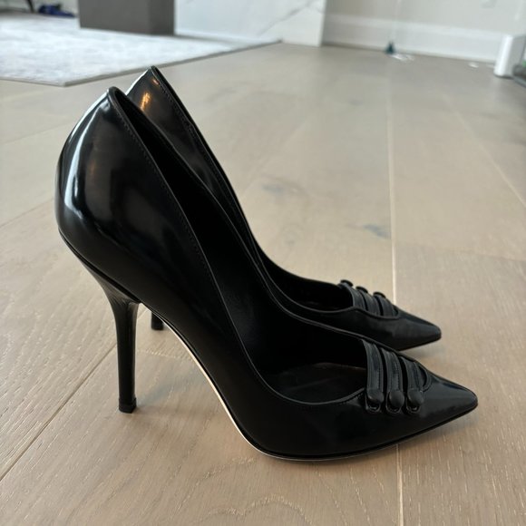 Dolce & Gabbana black leather pumps size 6/36 - Picture 6 of 12